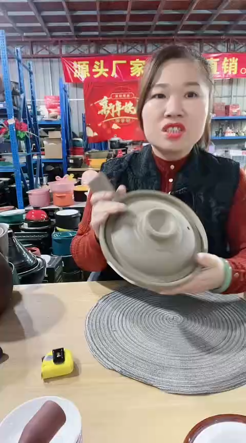 【闪购商品】285瑕疵原陶手把锅带盖