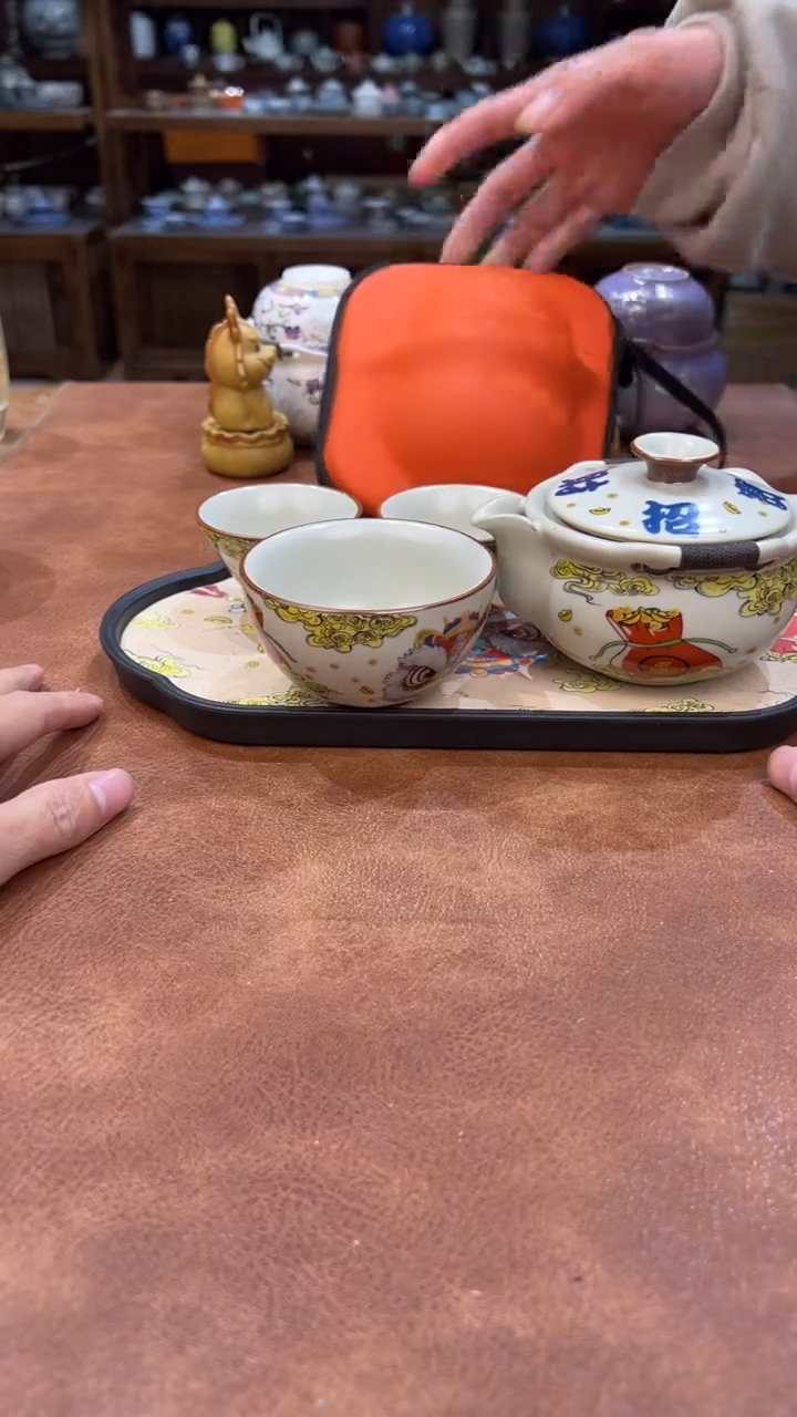 真的很便宜会开片的旅行茶具