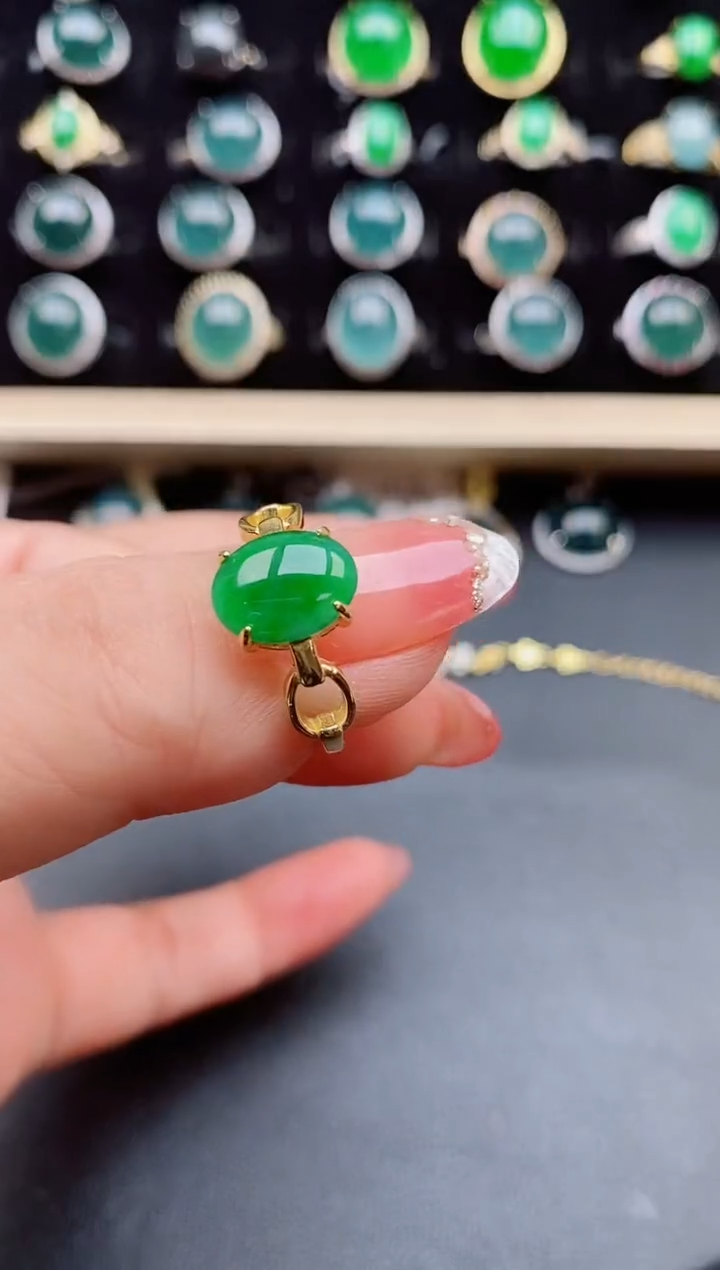 【闪购商品】翡翠戒指银S925镶嵌1212