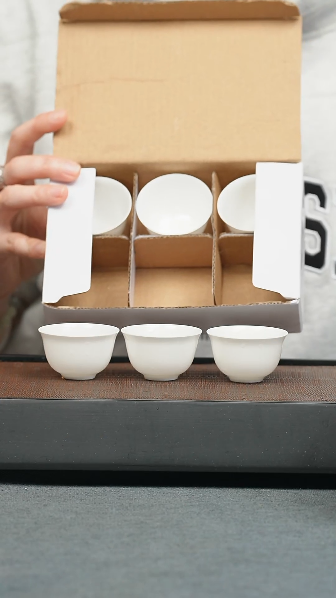 【闪购商品】杯五堂 骨瓷薄胎工夫杯*6