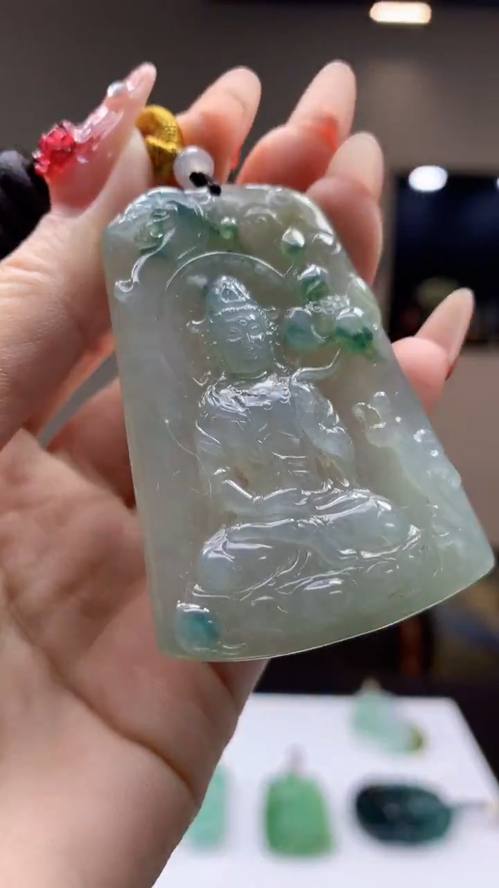 【闪购商品】定制翡翠未镶嵌1030ry-毛货挂件44