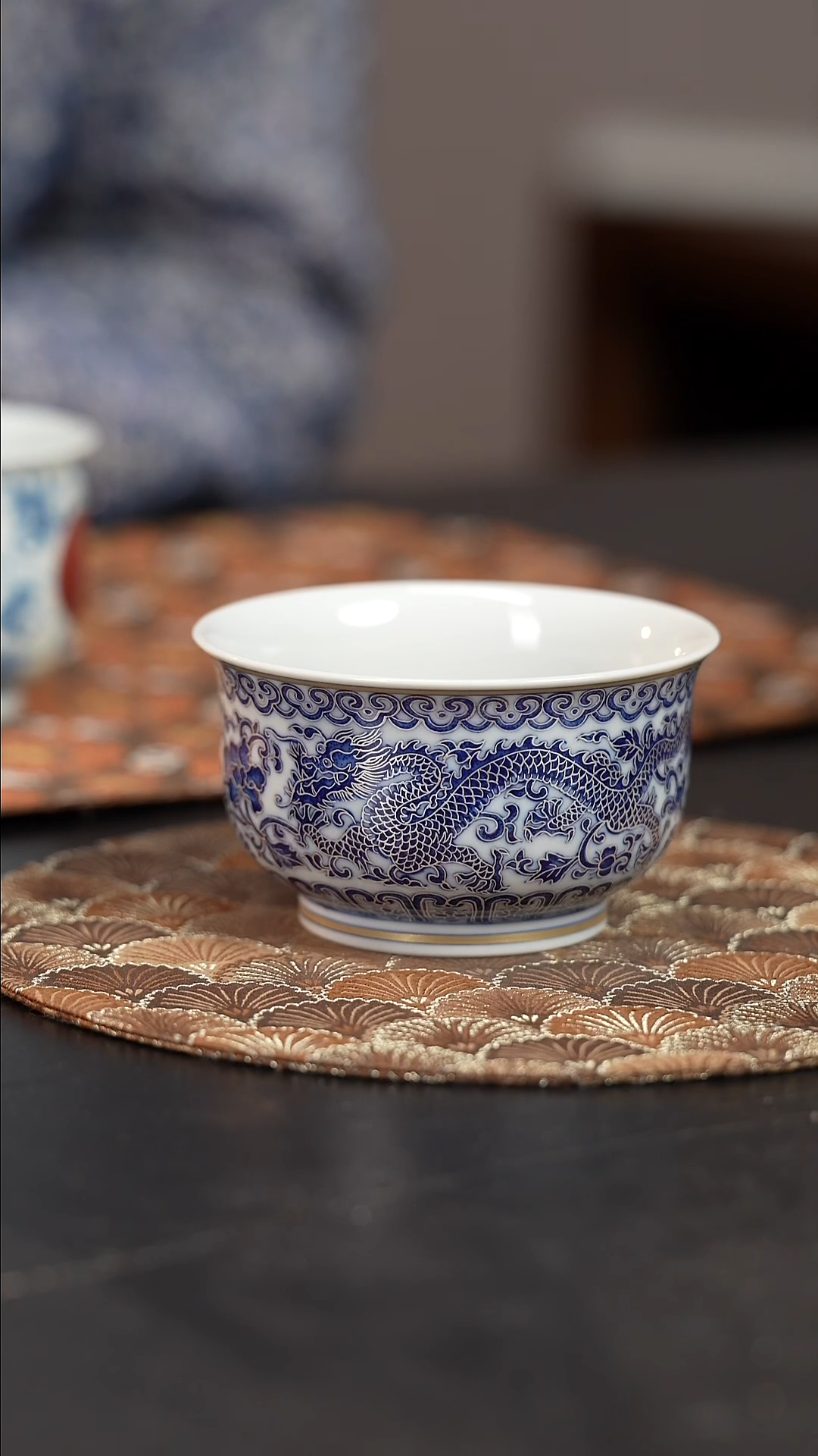 【闪购商品】杯四景堂青花描银