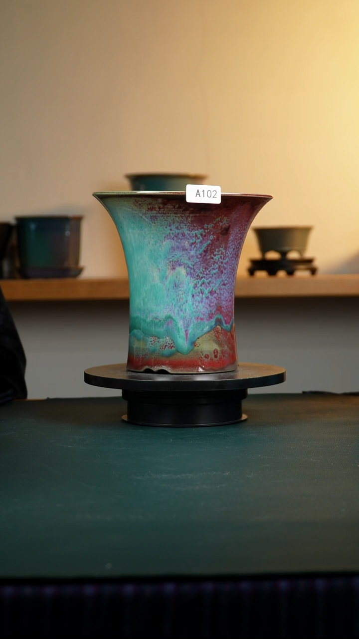 凉*102纯手工窑变兰花盆21/19/24/20.5 