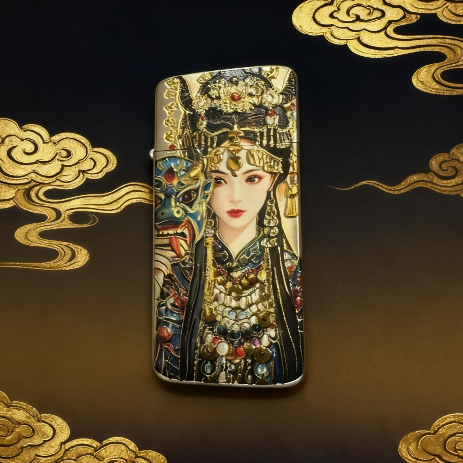 3D立体女财神扎基拉姆砂轮打火机【全新机无煤-油】
