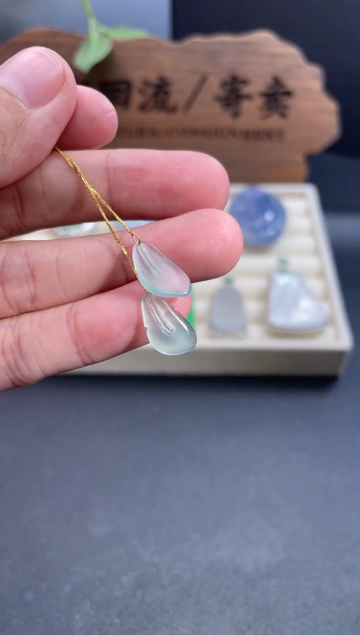 翡翠18K金镶嵌耳饰38 中国好珠宝