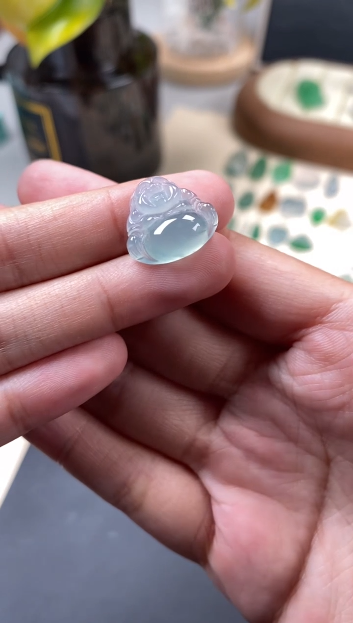 翡翠未镶嵌颈饰翡翠冰胶佛公