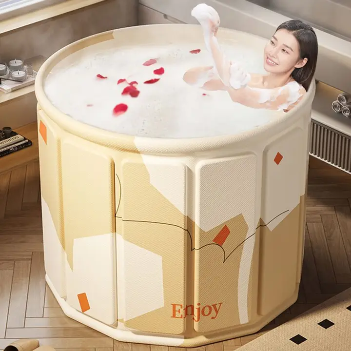 居家沐浴桶大号65*70大人养生桶婴儿保暖泡澡桶成人洗澡盆