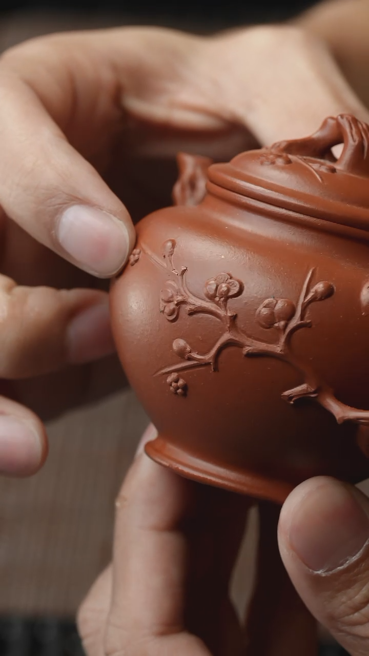 【闪购商品】紫砂茶壶五堂 梅报春