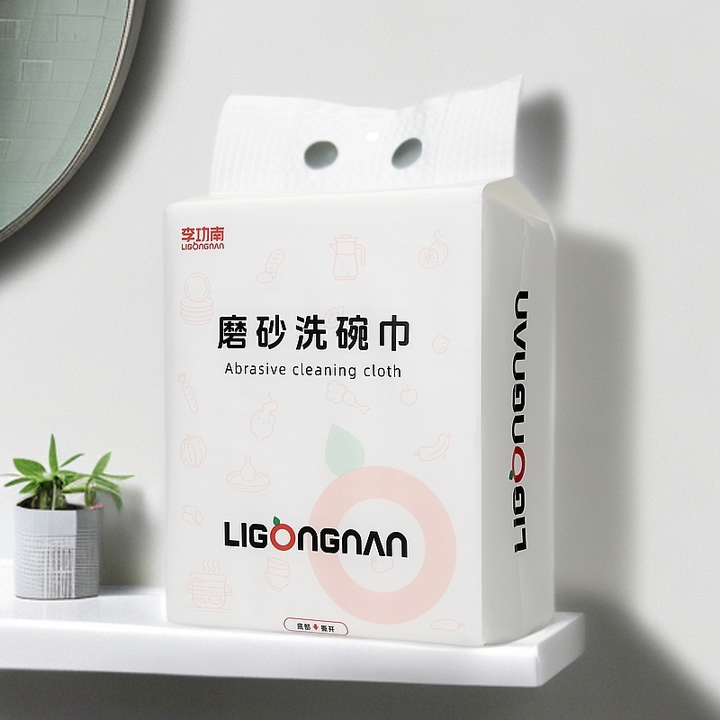 李功南刷碗神器不沾油磨砂洗碗巾厨房抹布不伤不粘锅清洁挂抽囤货