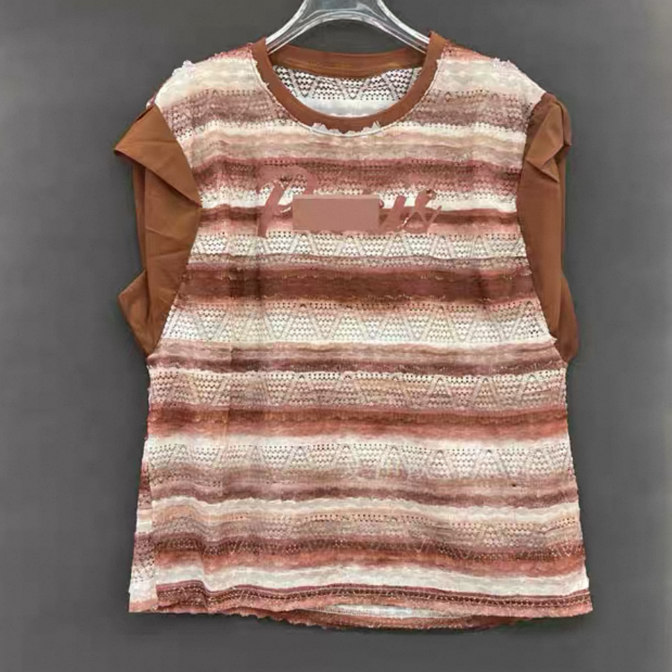 ZOZO-8163夏季新款女渐变色字母无袖韩版设计师上衣