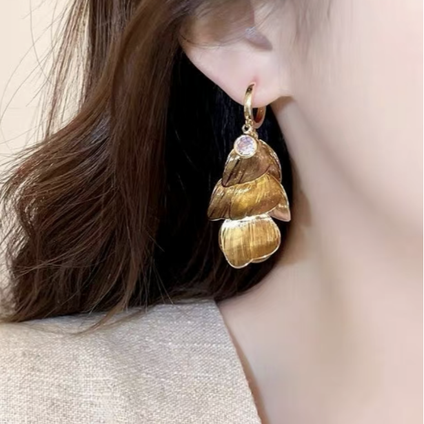 铜合金合成锆石耳饰 甜美气质时尚百搭耳环245