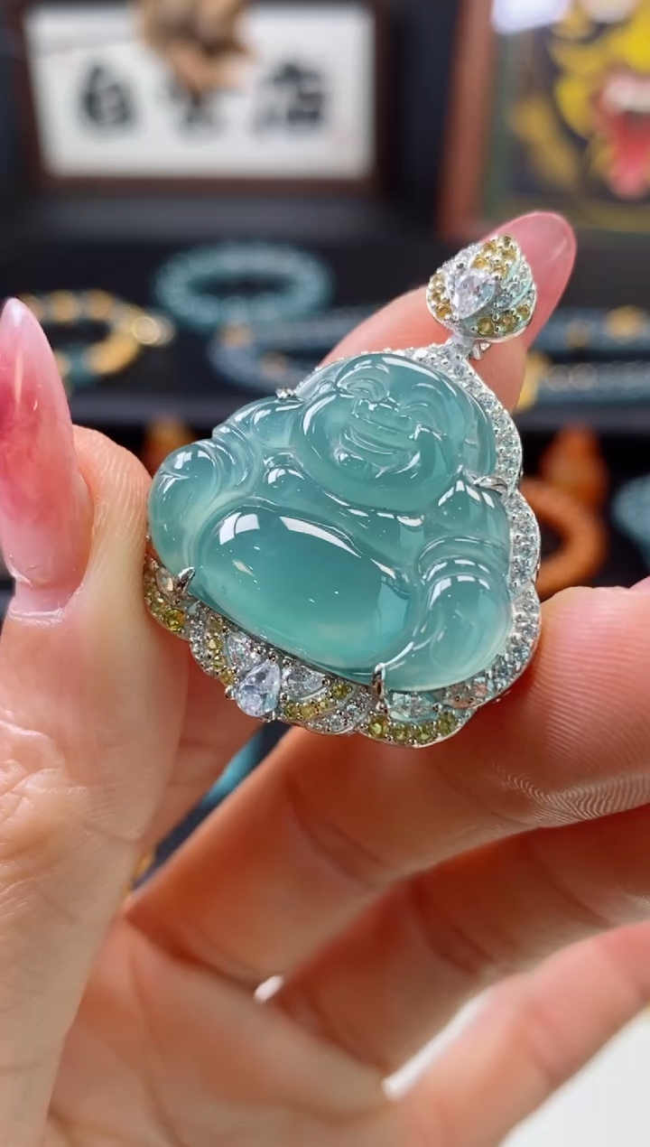 【闪购商品】翡翠颈饰银S925镶嵌0699653508