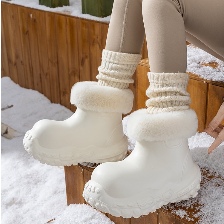 她美足【赵露思同款】雪地靴女士日常通勤百搭棉鞋加绒款厚底增高
