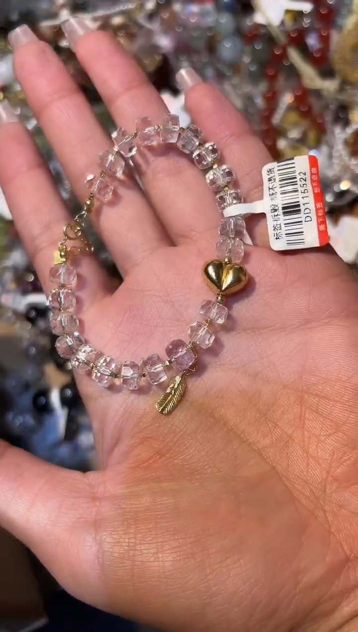 银S925镶嵌手串水晶p021多样性发货一件