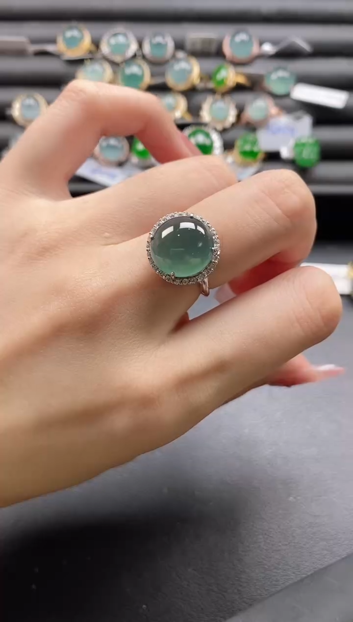 【闪购商品】翡翠戒指银S925镶嵌1111