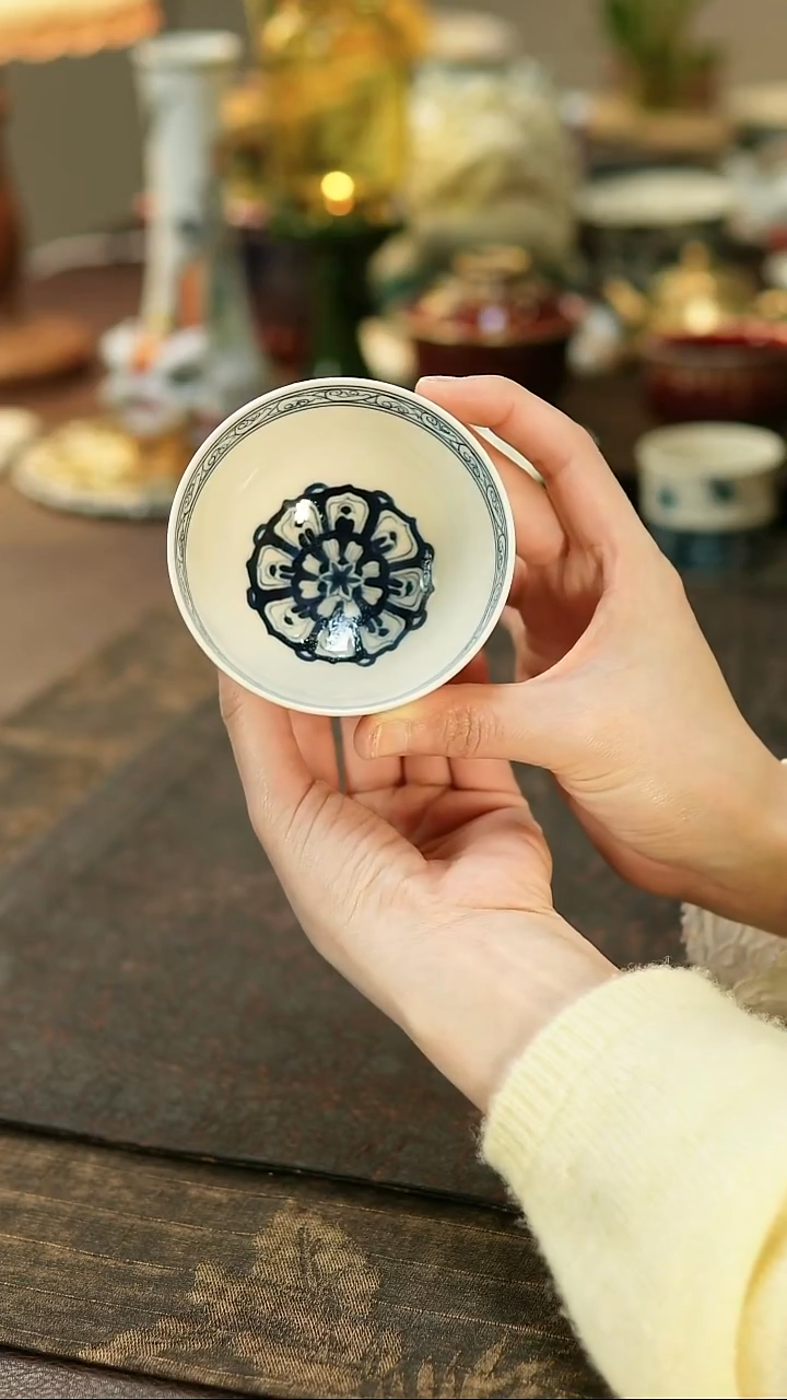 觅纤景德镇陶瓷杯碗柴烧多人