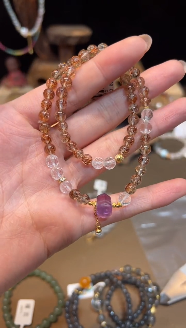 水晶手链未镶嵌手饰@@E6795