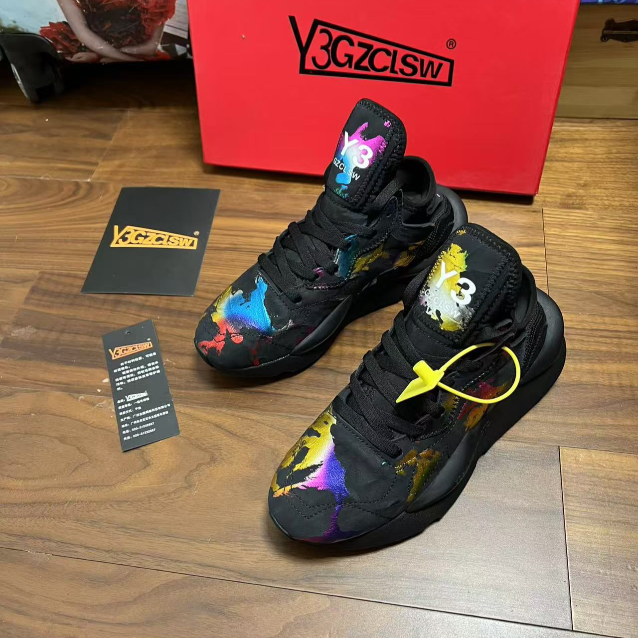 Y3GZCLSW官方正品炫彩潮色老爹鞋四季百搭厚底休闲鞋真皮时尚款