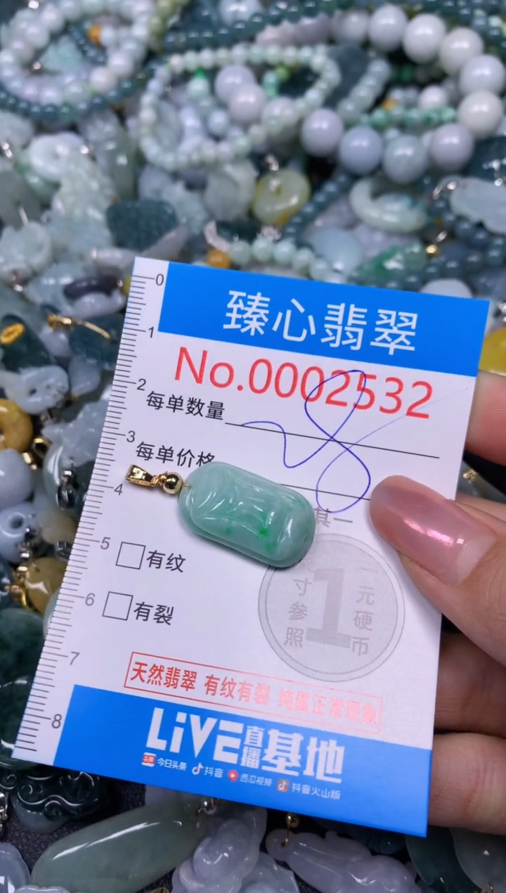 【闪购商品】翡翠颈饰未镶嵌含绳0002532