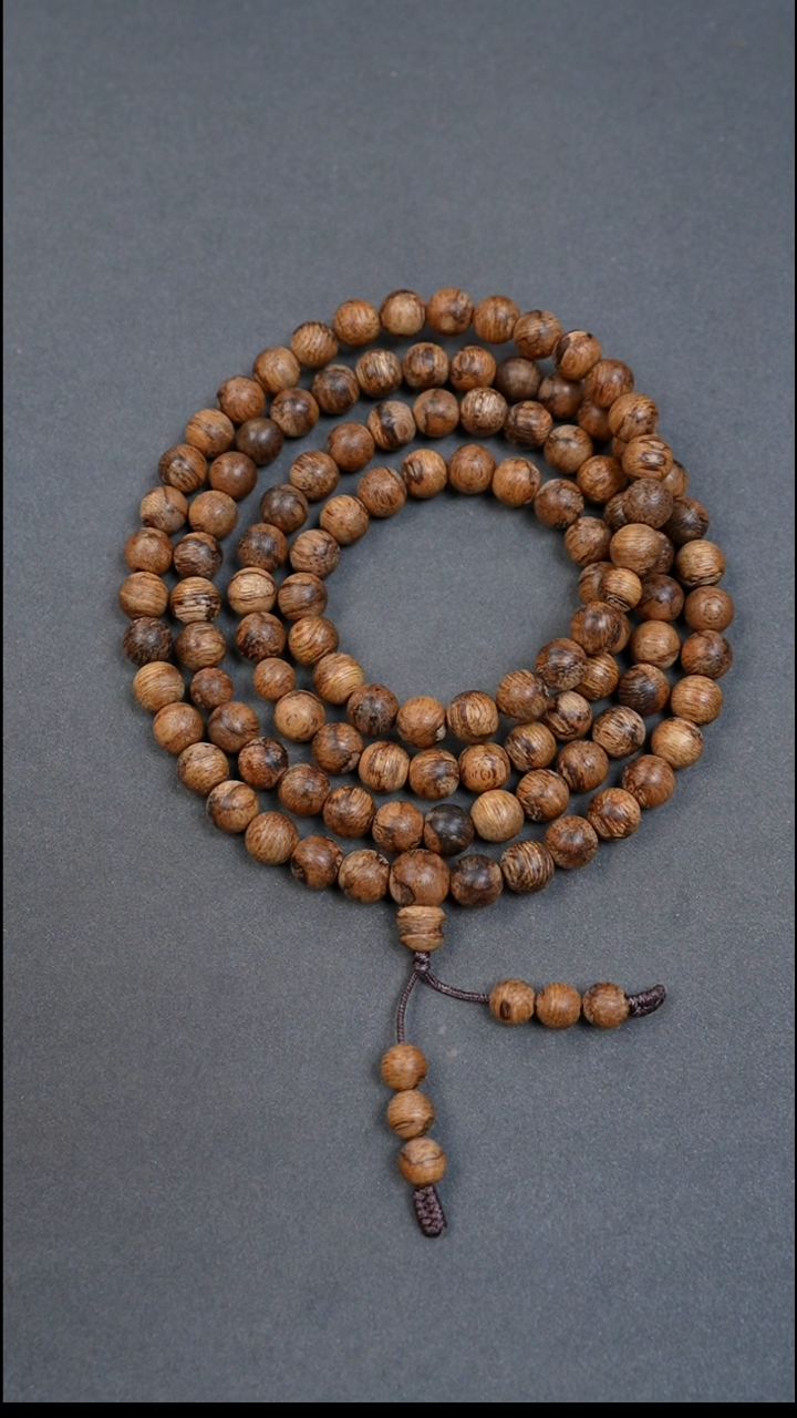 沉香沉香碎屑7mm柬埔寨老料花珠多圈17.35g