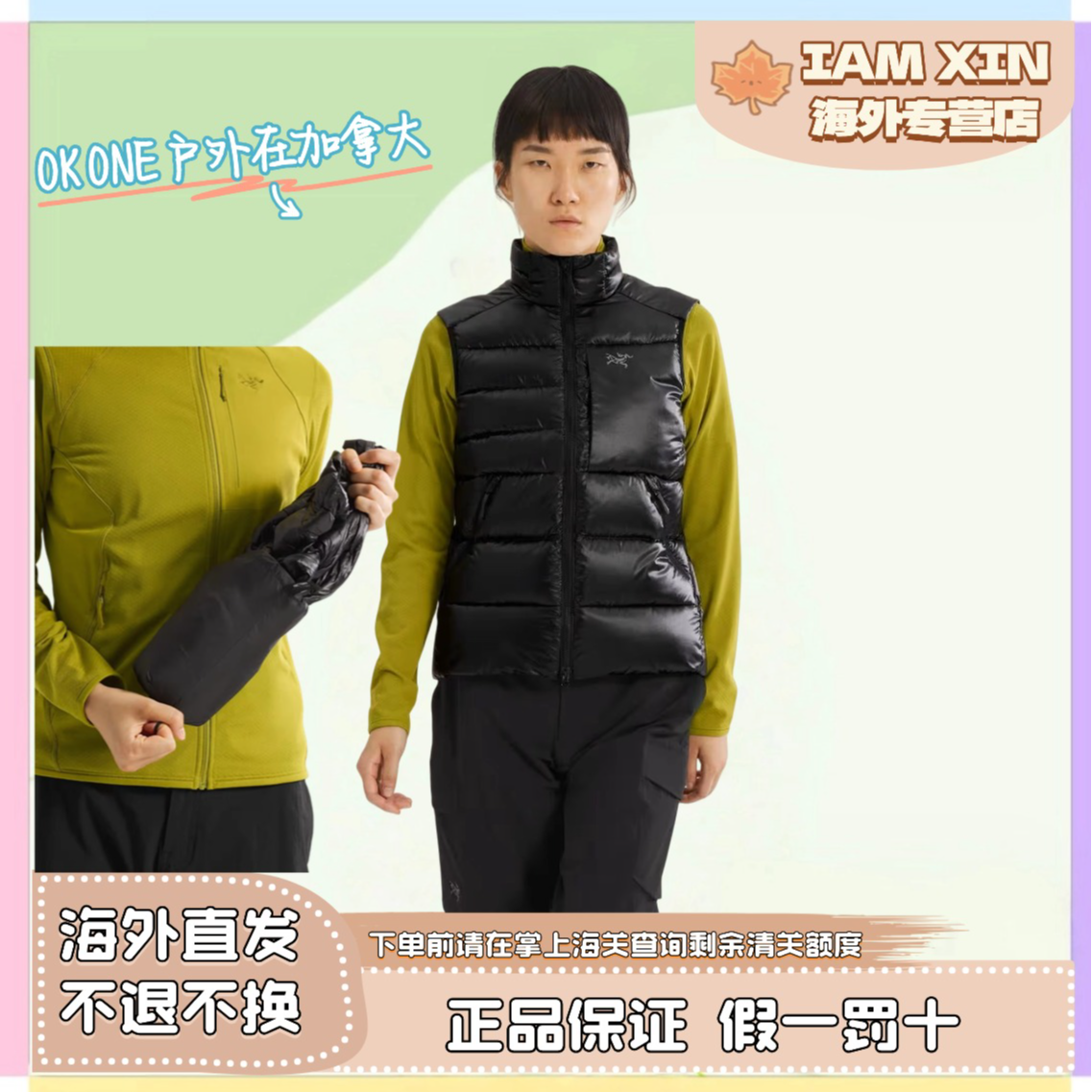 ARC'TERYX/始祖鸟女生Cerium SV 1000蓬 保暖防风羽绒马甲 X8532