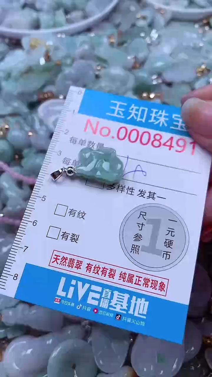 吊坠(不含链)未镶嵌翡翠8491