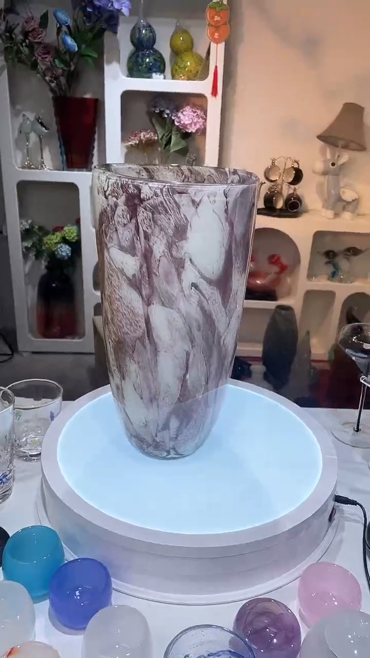 【闪购商品】琉璃35高口径18琉璃抽象花瓶