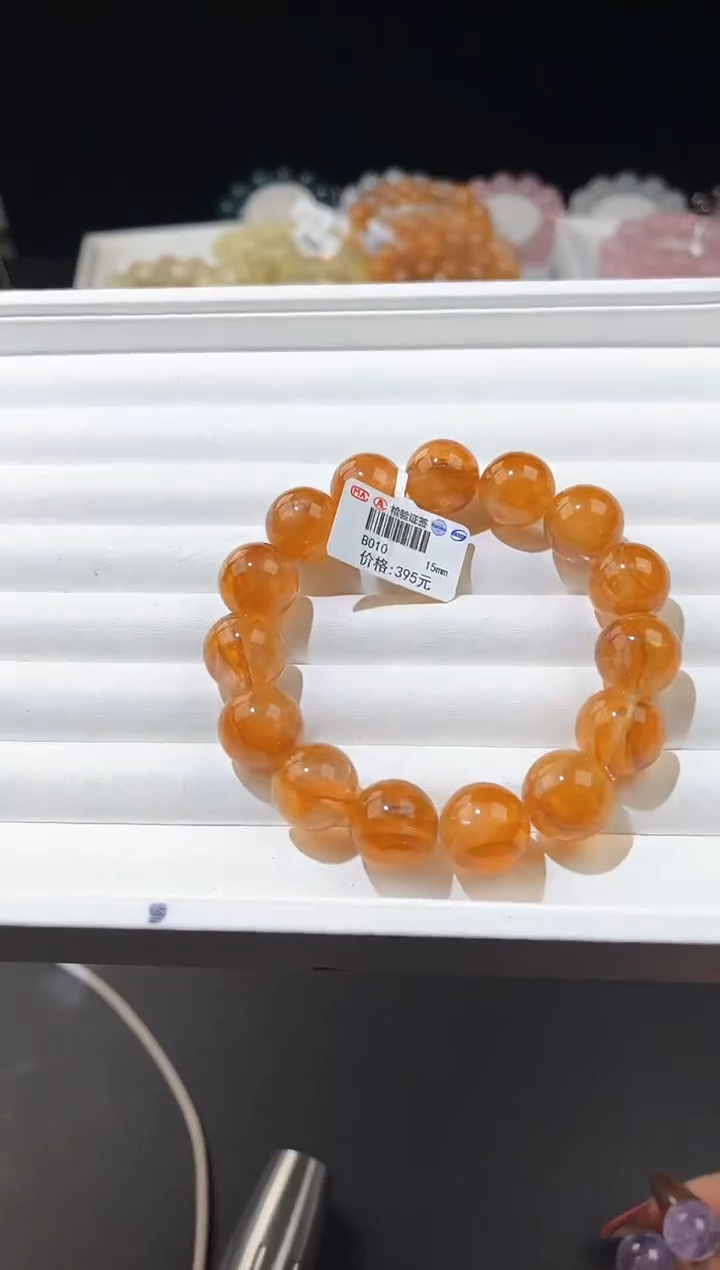 【闪购商品】水晶手链未镶嵌多样性发一黄胶花15mm