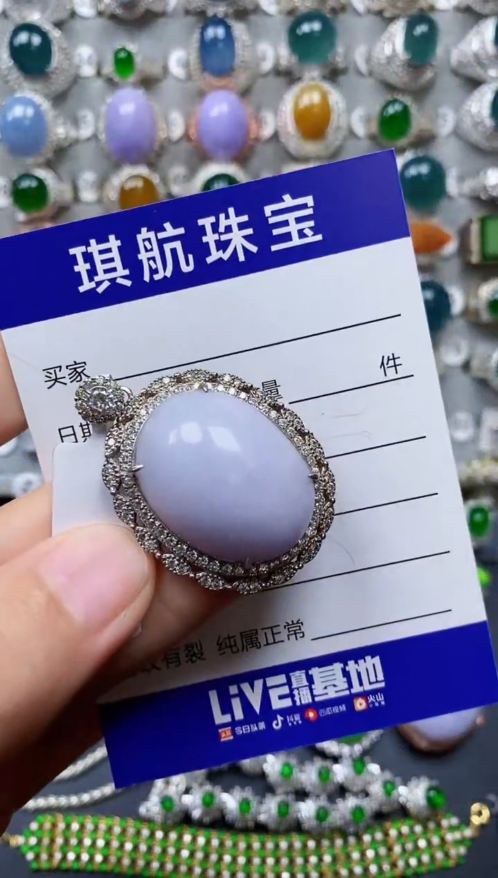 【闪购商品】翡翠颈饰银S925镶嵌0049