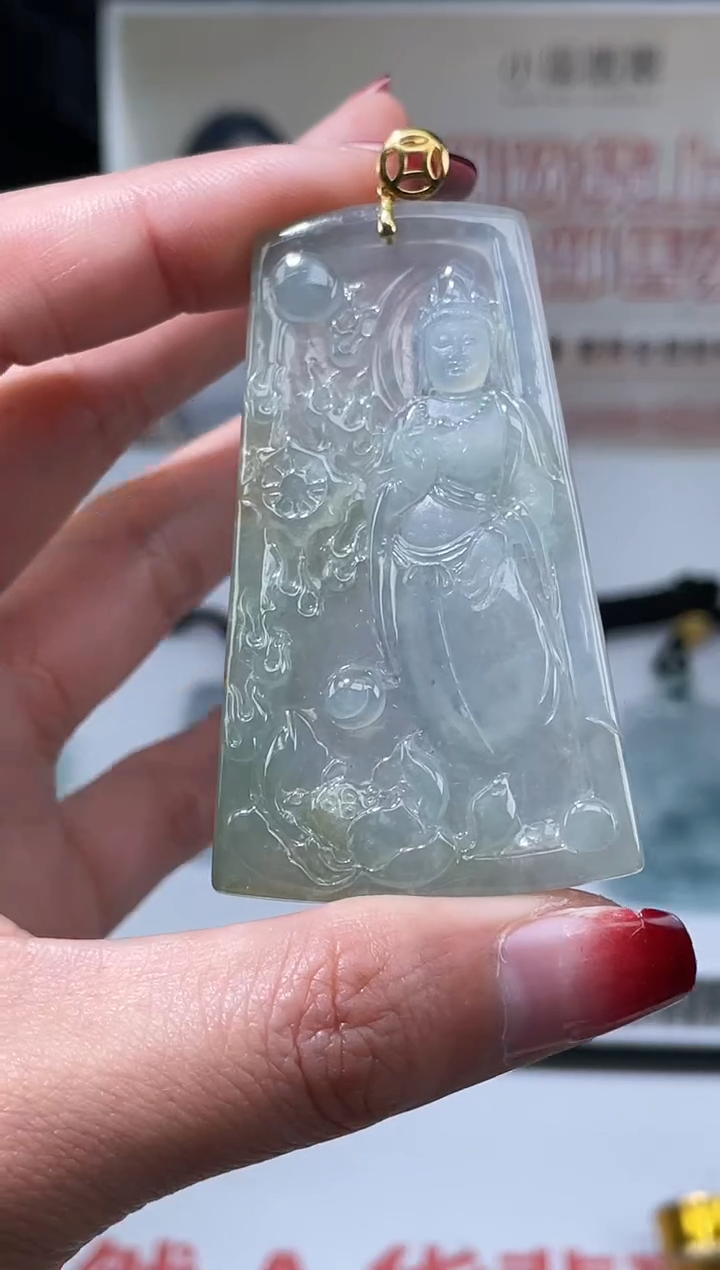 【闪购商品】定制翡翠18K金镶嵌不退不换CMH1件-A