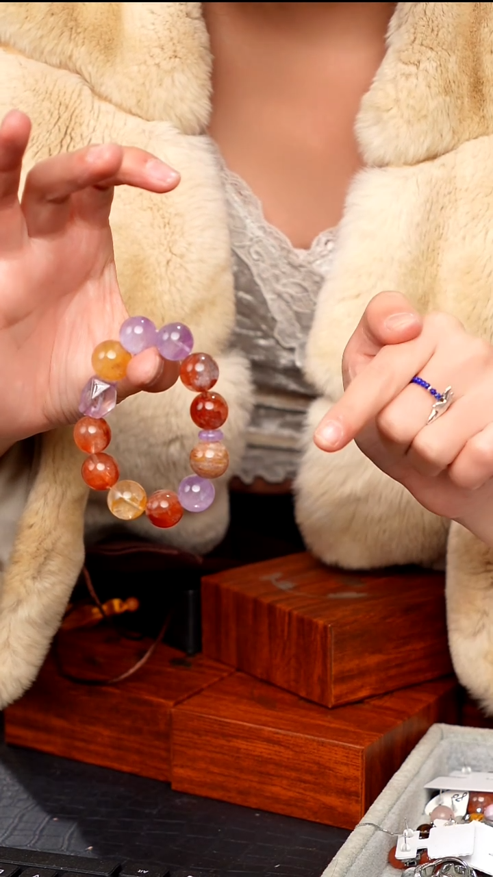 水晶摆件未镶嵌天然多宝水晶手链44