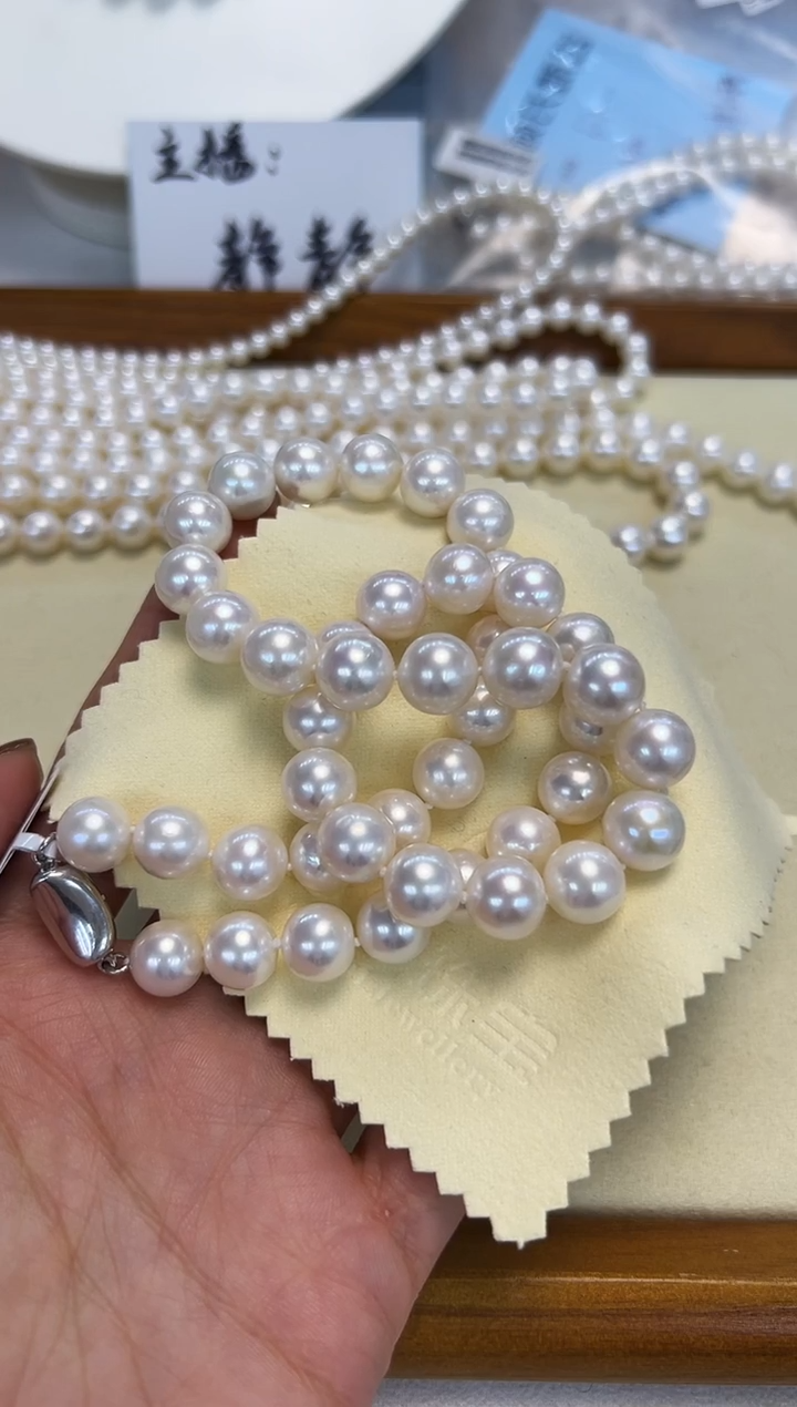 颈饰银S925镶嵌淡水珍珠9.5-10.5MM无核