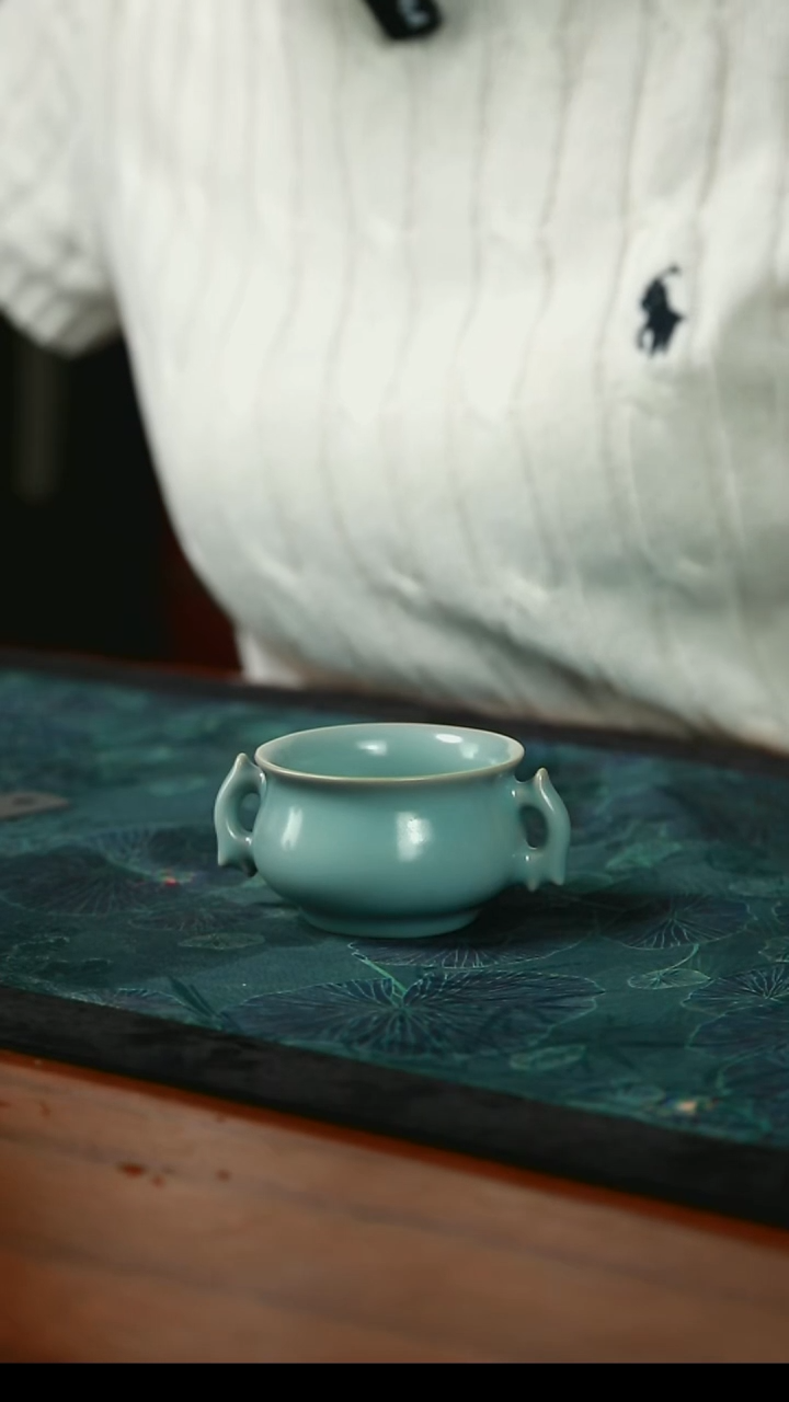双耳杯 仿古釉 不开片 一级品 