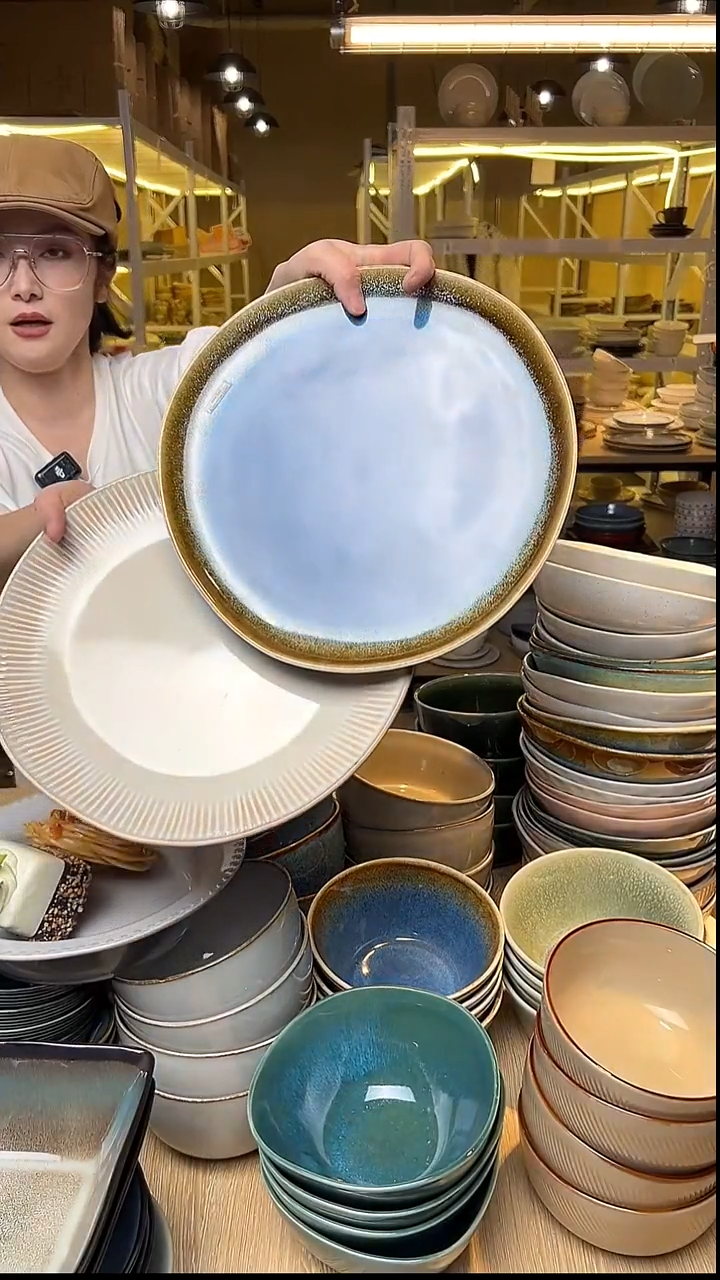 瓷227外贸尾货窑变釉下彩默认微瑕