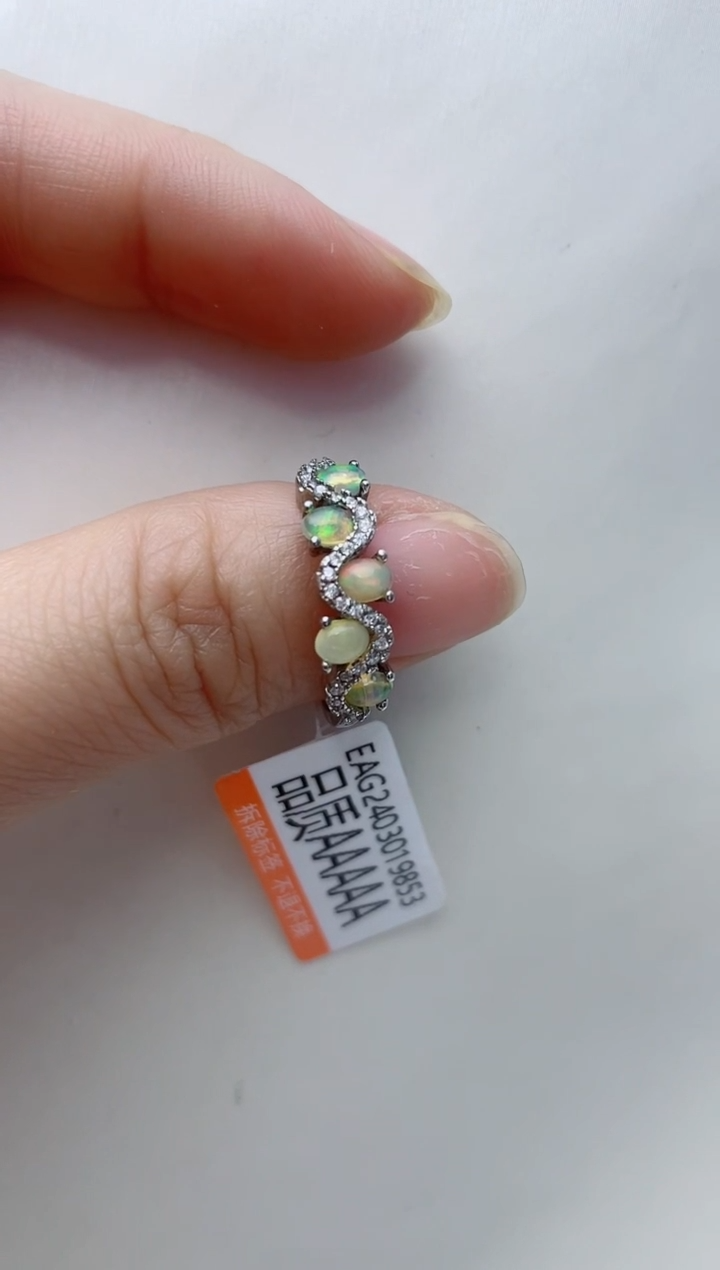 【闪购商品】欧泊戒指银S925镶嵌A86戒指