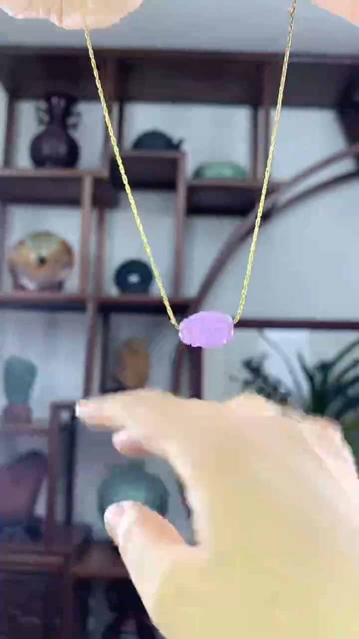 翡翠未镶嵌吊坠(赠链)X5紫翡路路通