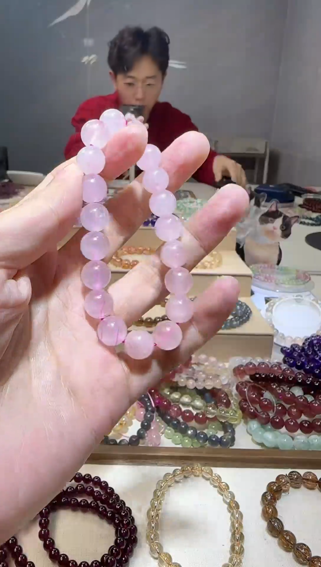 【闪购商品】芙蓉石手链未镶嵌天然马粉10+