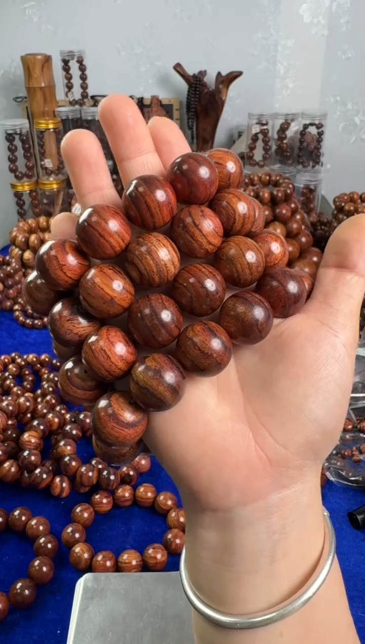 手串/手链黄花梨/降香黄檀49.9米2.0规格虎皮纹海黄手串