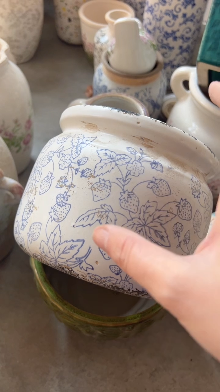 【闪购商品】陶瓷花盆高15cm内口14.5cm