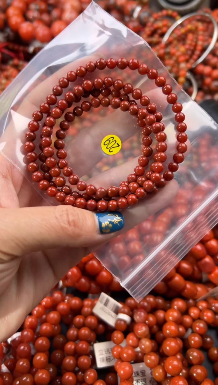 未镶嵌手串南红玛瑙5+