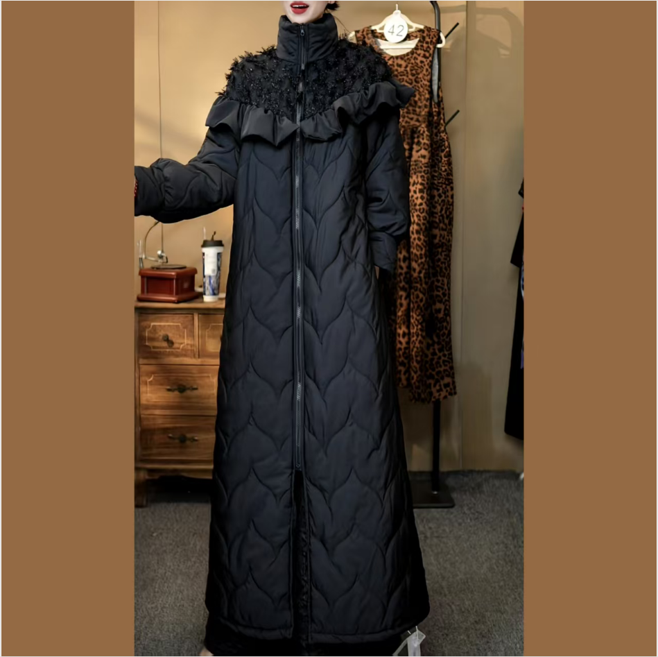 257-拉链款棉服大衣