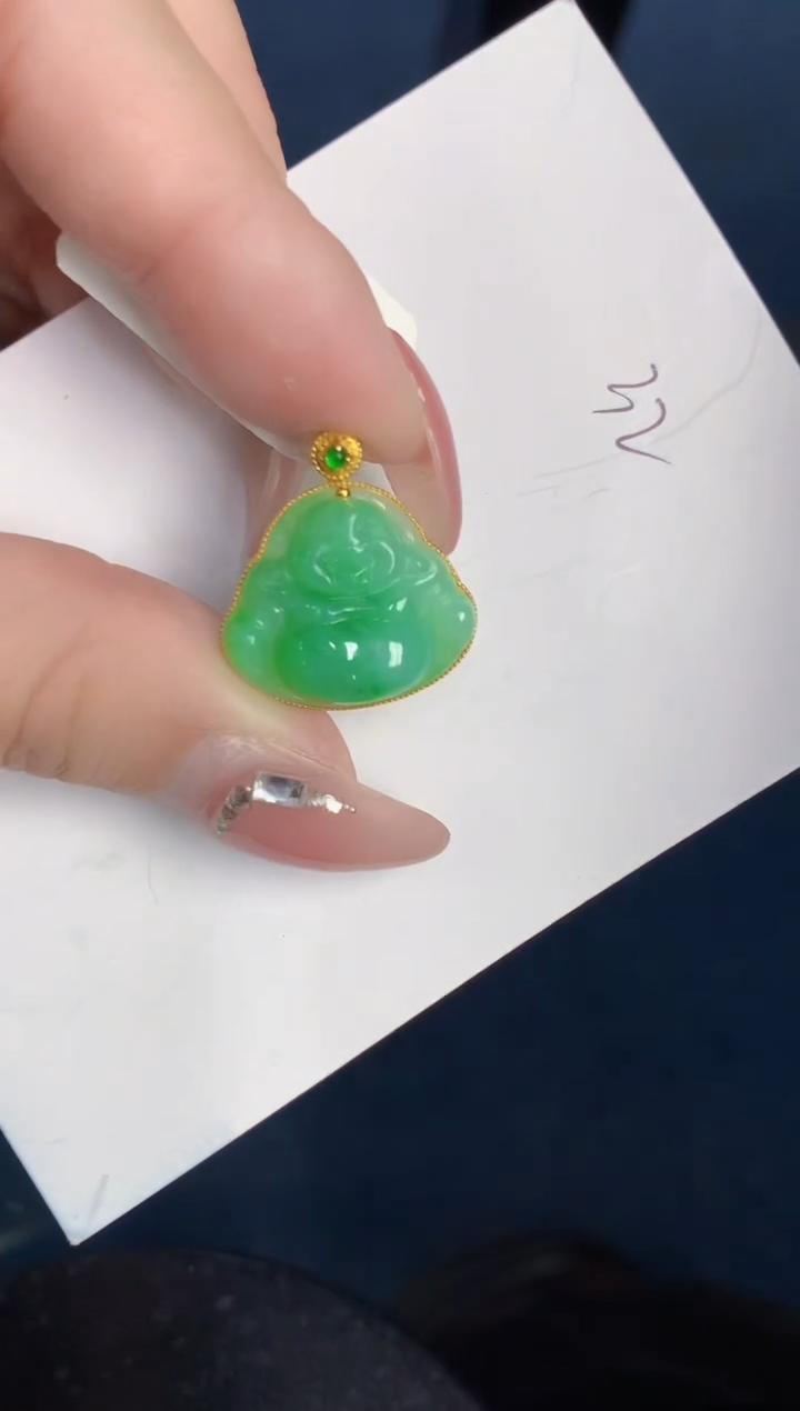 【闪购商品】翡翠颈饰18K金镶嵌000000000