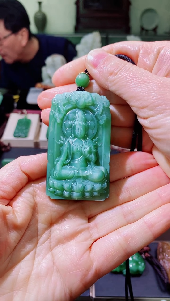 【闪购商品】和田玉（碧玉）挂件未镶嵌和田玉碧玉观音挂件