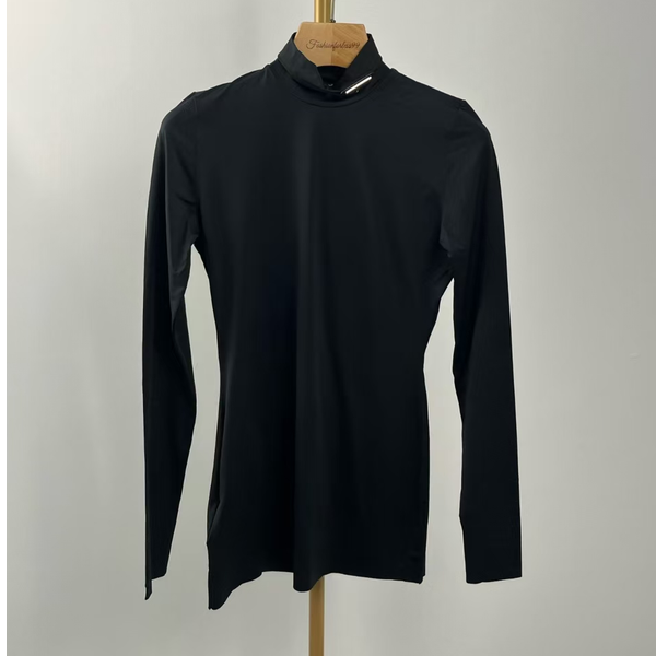全新未使用 Prada/普拉达 徽标长袖上装 黑色/40