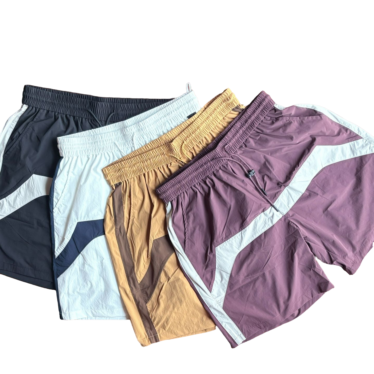 夏季新款没事拼接设计休闲短裤男潮牌宽松百搭透气树干运动