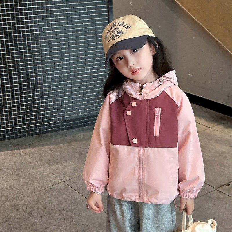 【爆款】高品质冲锋衣外套春秋款2023新款秋季女宝宝上衣女孩秋装
