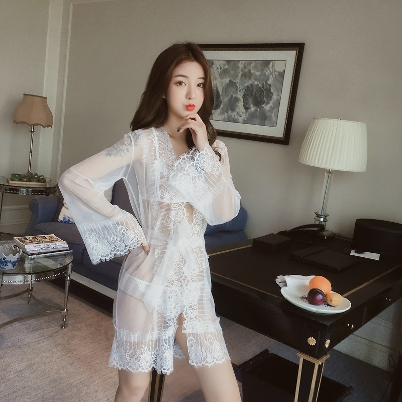 【若隐若现】天雪长夜漫漫透网纱性感睡衣睡裙睡袍