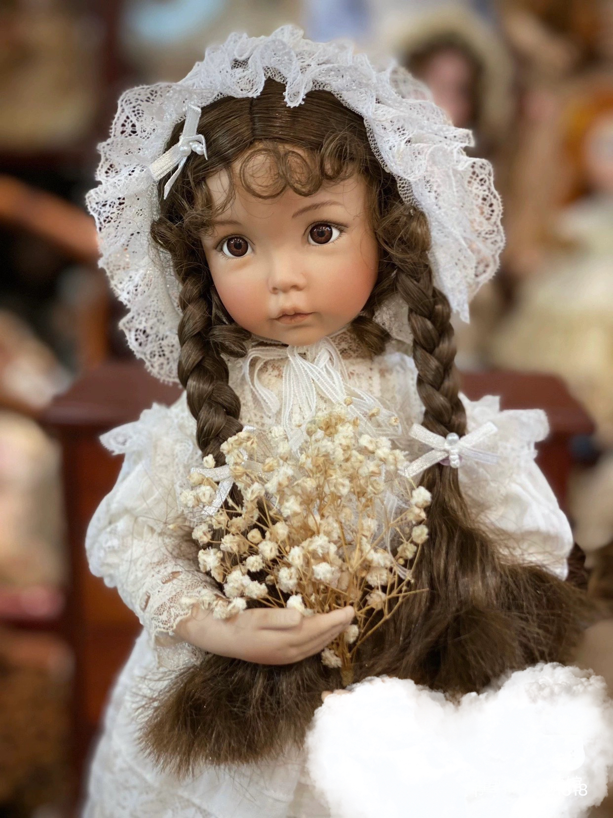 国外艺术家vintage古董陶瓷娃娃，售出不退换，顺丰到付，当面验收。