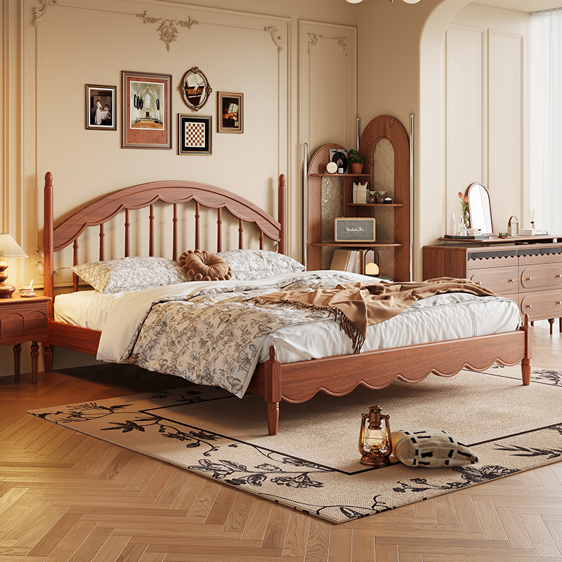 床美式轻奢酒店复古简约主卧单人北欧