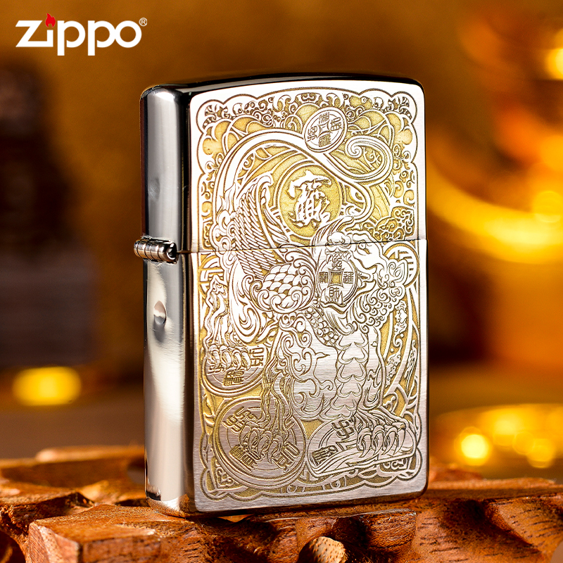 ZIPPO/之宝打火机吞钱招财貔貅-五面精雕官方正品防风火机DYX1H1 